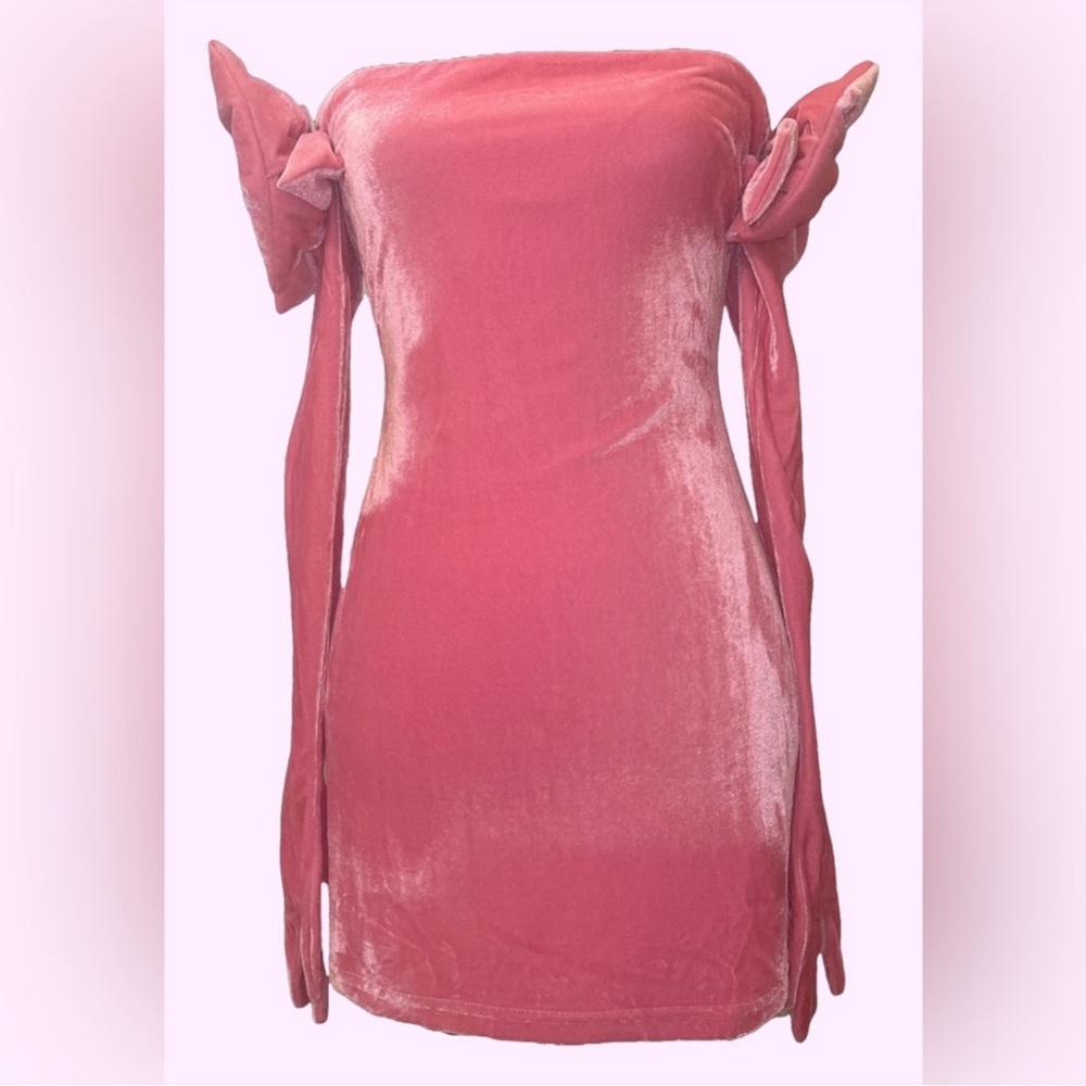 Sugar Thrillz Dolls Kill ‘PRETTY PERFECTION’ Pink Velvet Velour Dress NWT XL